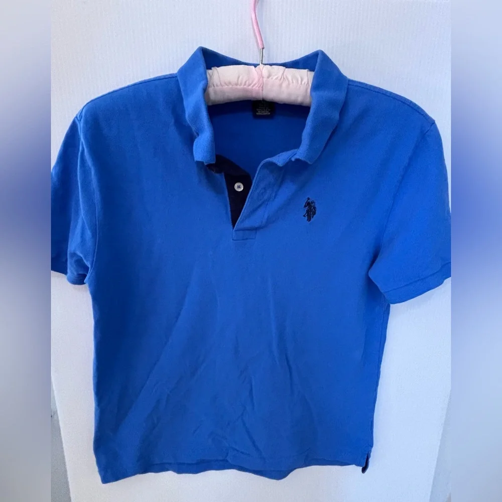U.S. Polo Assn. Blue Polo Shirt Boys XL Classic Minimalist